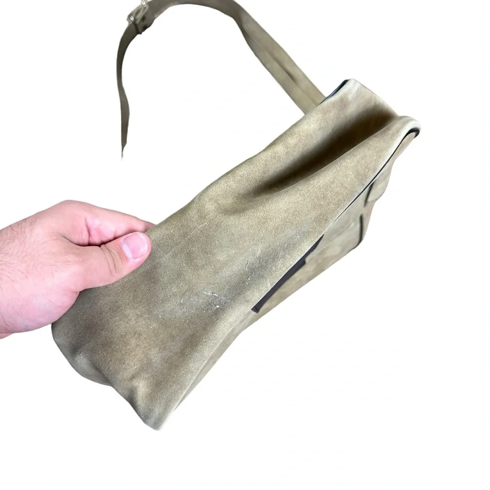 Vintage Y2K Hazel Made In USA Tan Leather Messenger Bag